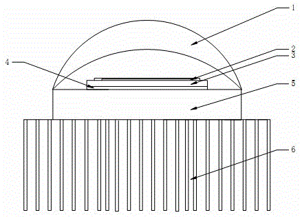 Heat dissipation interface material used for packaging of high-power LED (light emitting diode) lamp and preparation method thereof