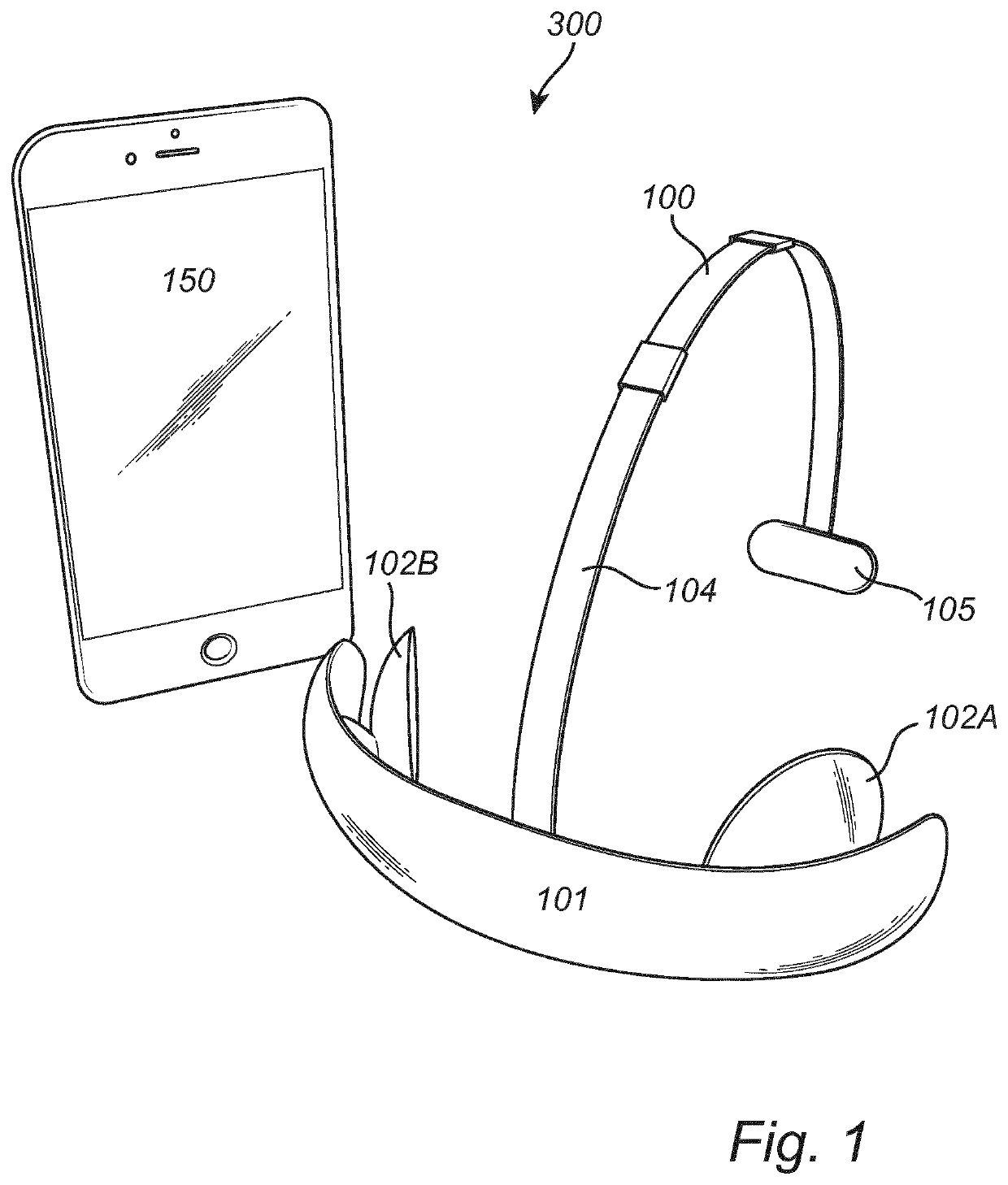 Headset for transcranial direct-current stimulation, tdcs, and a system comprising the headset