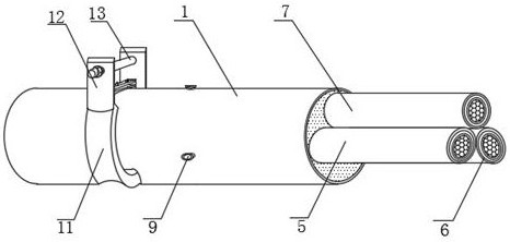 A special high-flexibility and bending-resistant photoelectric composite cable for sweeping robots and its fixing fixture