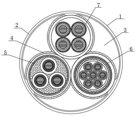 A special high-flexibility and bending-resistant photoelectric composite cable for sweeping robots and its fixing fixture