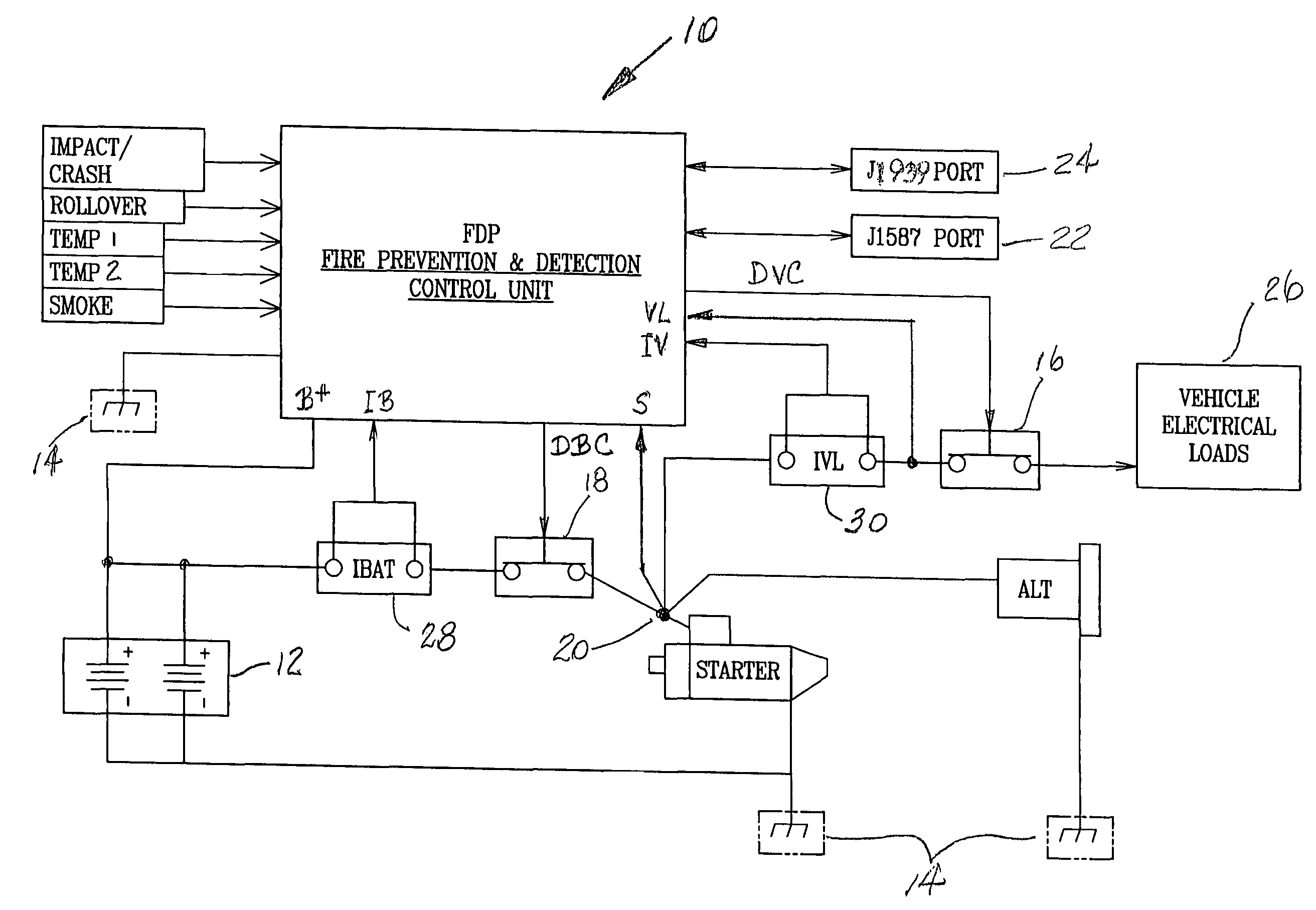 Vehicle fire prevention and detection system