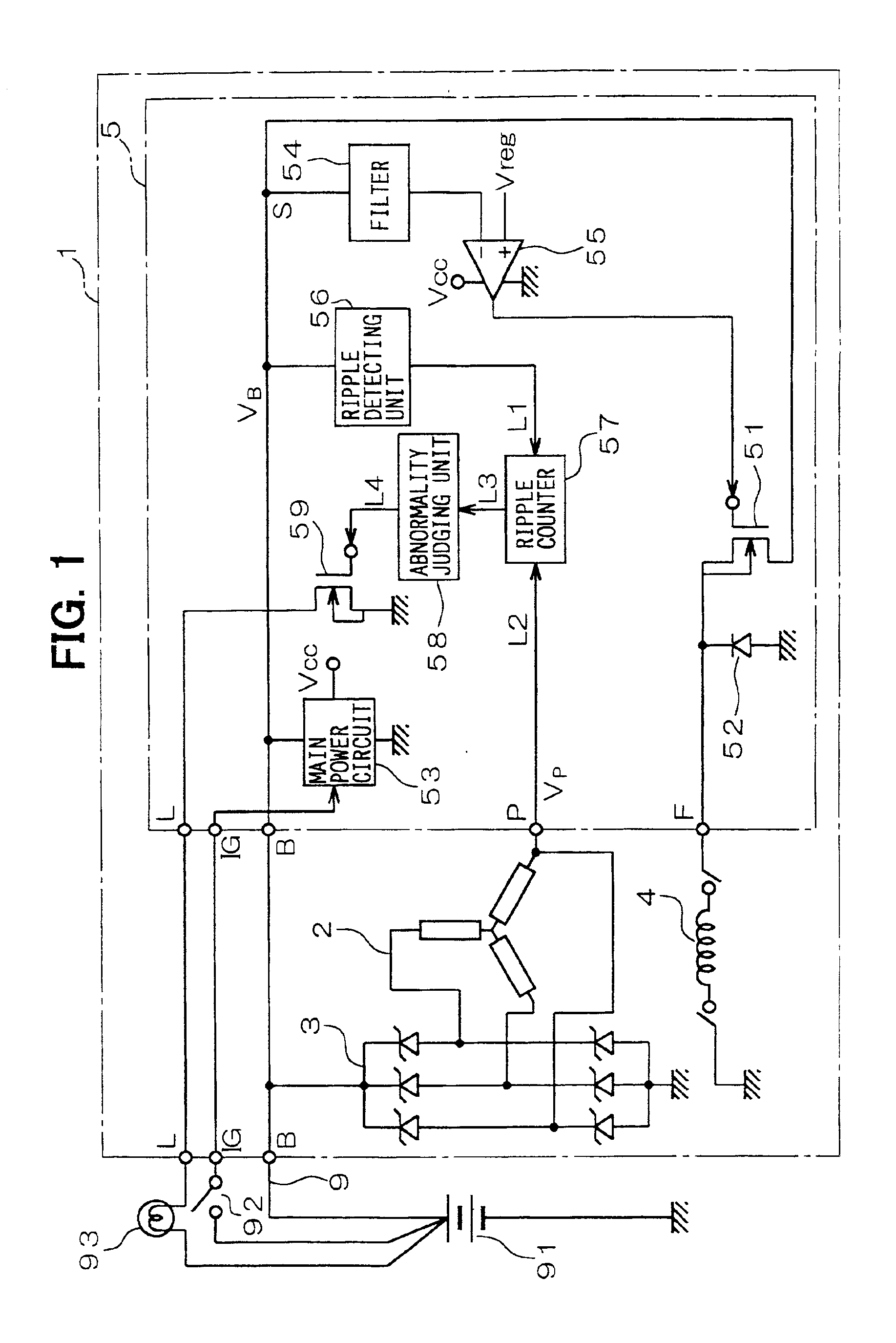 Abnormality detection apparatus of vehicle AC generator