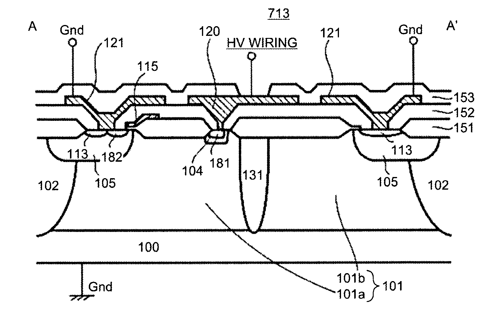 High voltage semiconductor device and driving circuit