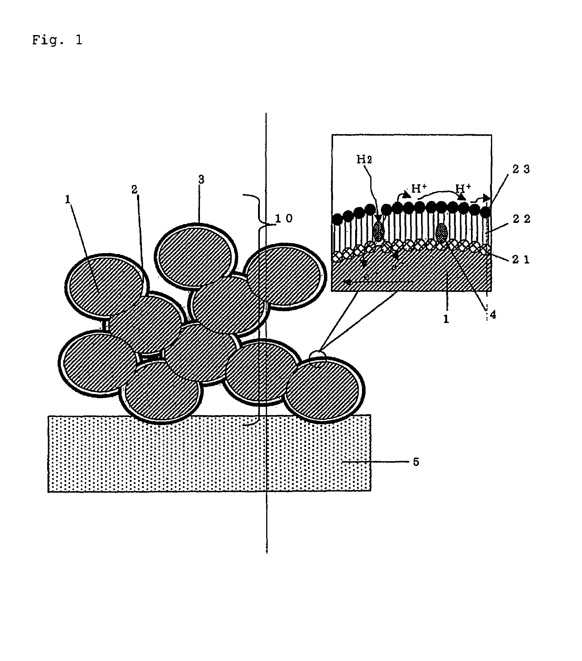 Porous electrode, and electrochemical element made using the same