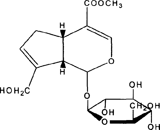 Process of preparing high-purity jasminodin with Cape jasmine fruit