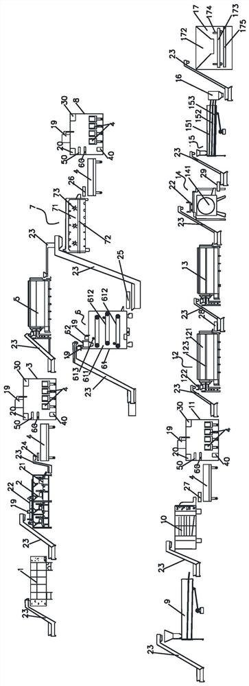 Continuous production line for preparing export tea by using exogenous enzymes