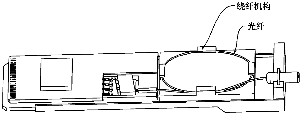 Optical module with fiber winding mechanism