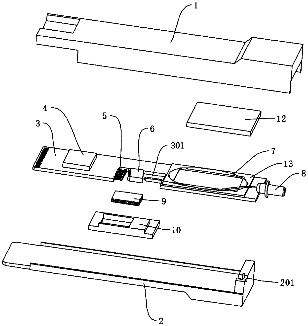 Optical module with fiber winding mechanism