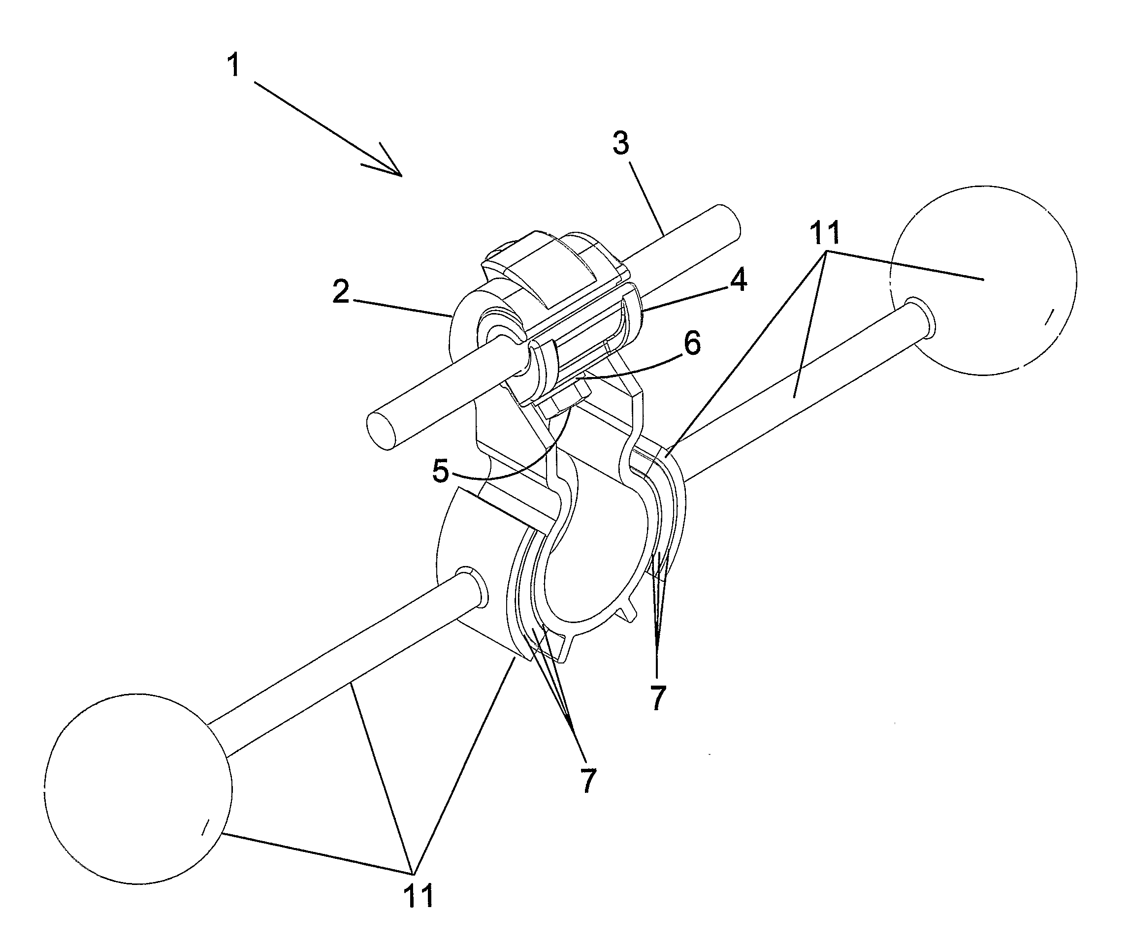 Device for dynamically neutralizing vibrations in single cable overhead power transmission lines