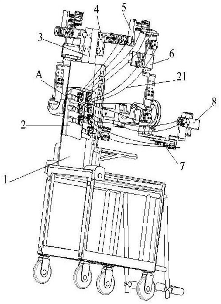 Multi-degree-of-freedom upper limb flexible assistance exoskeleton