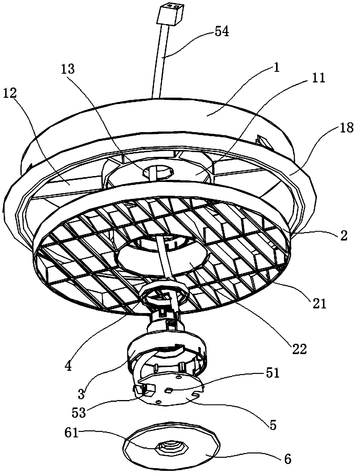 Disinfection system for preventing winding and clothes drying machine