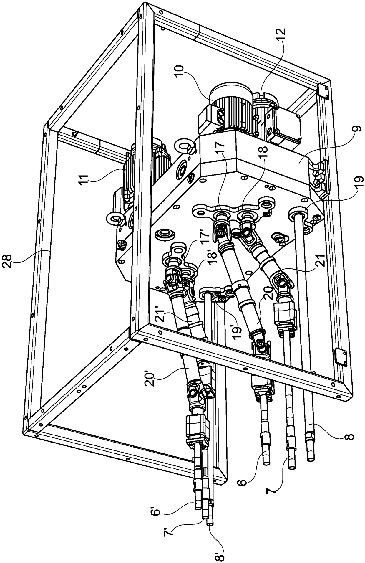 Double sided ring spinning machine