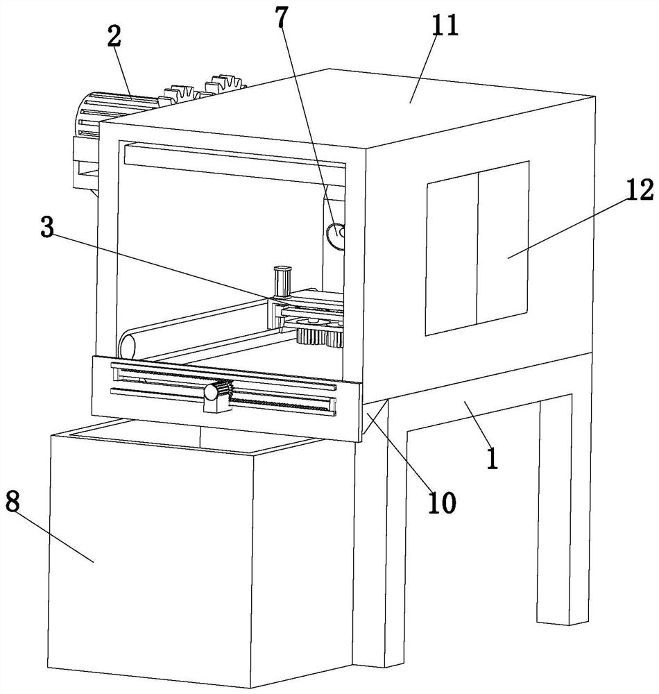 Scrap collecting device for hardware fitting machining