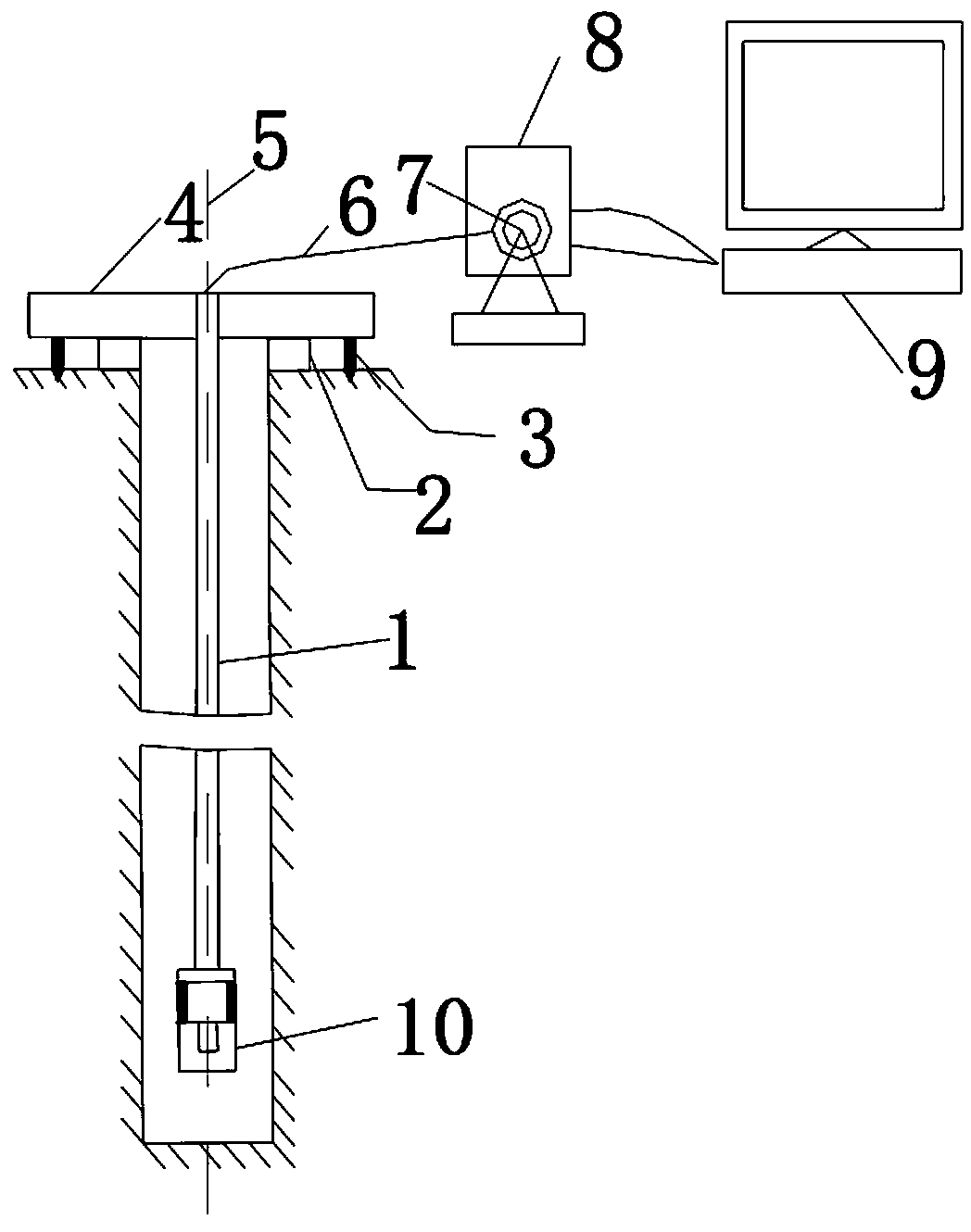 Drilling information collecting method and device based on DIC technology