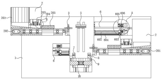 Machining production equipment with directional assembling and bending functions for special-shaped hardware fittings