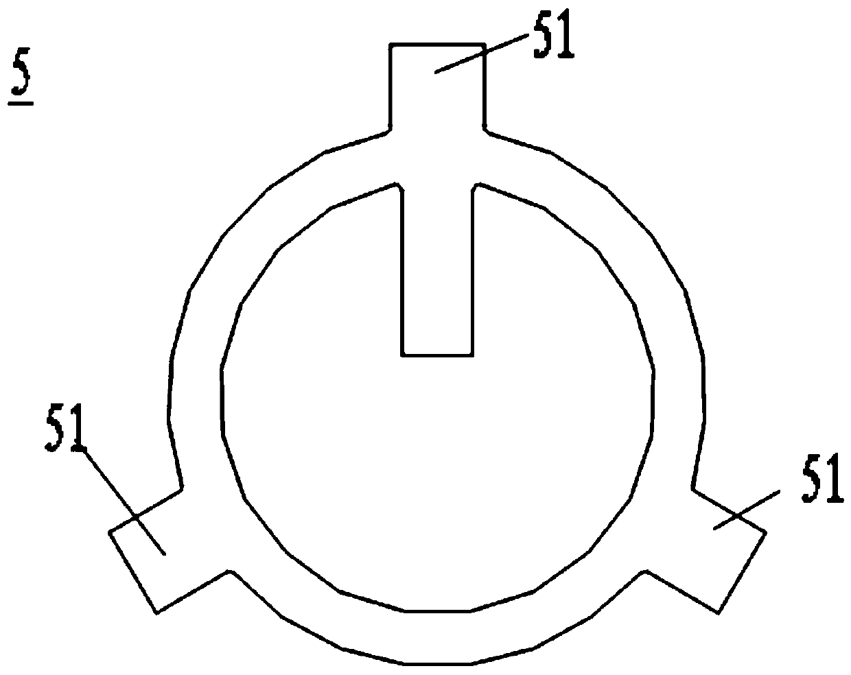 Assembling device for stop gasket