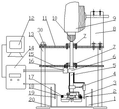 Corrosive wear test device and using method thereof