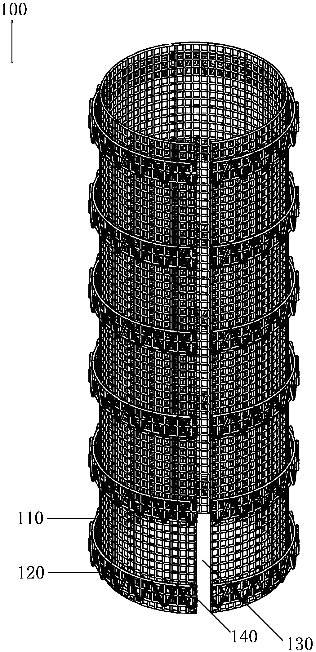 3D printing incomplete tracheal ring embeddable double-layered PLLA tissue engineering tracheal stent and its application