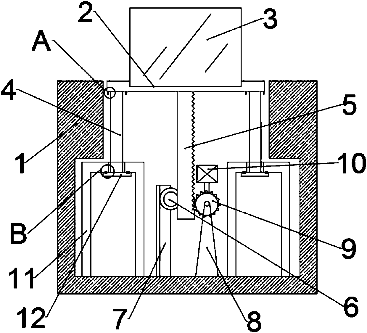 Hidden large TFT-LCD display device