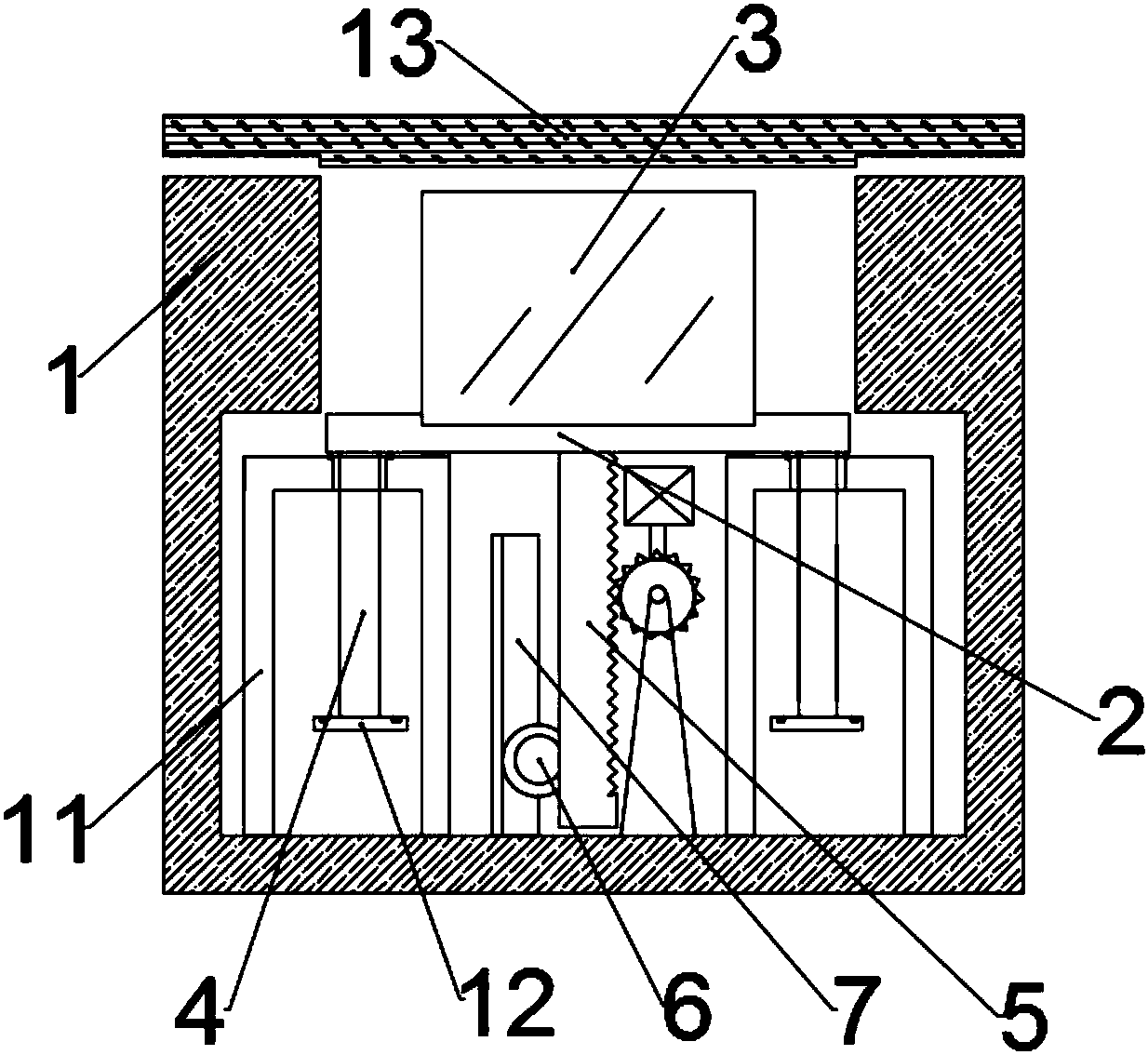 Hidden large TFT-LCD display device