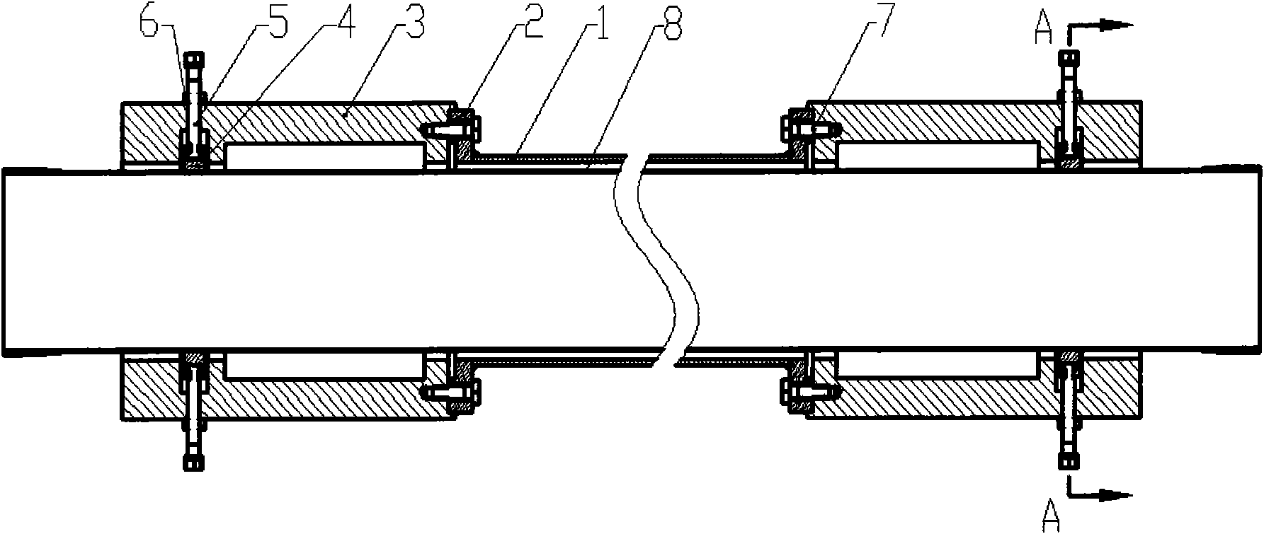 Processing method and technological equipment for cylindrical thin and long thin-walled workpiece