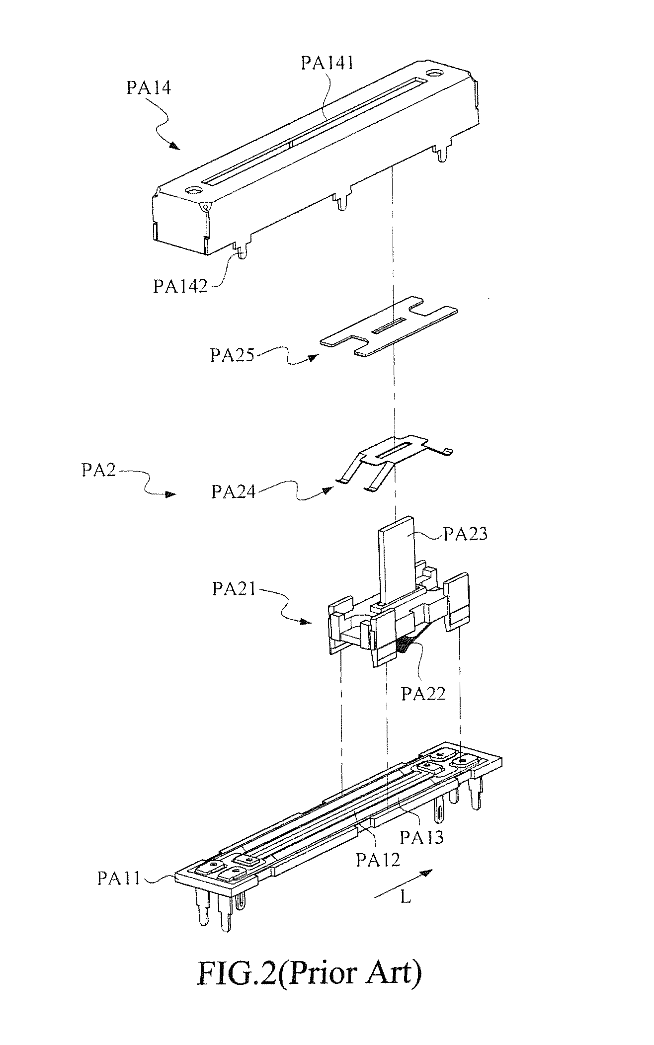 Touch-type variable resistor structure