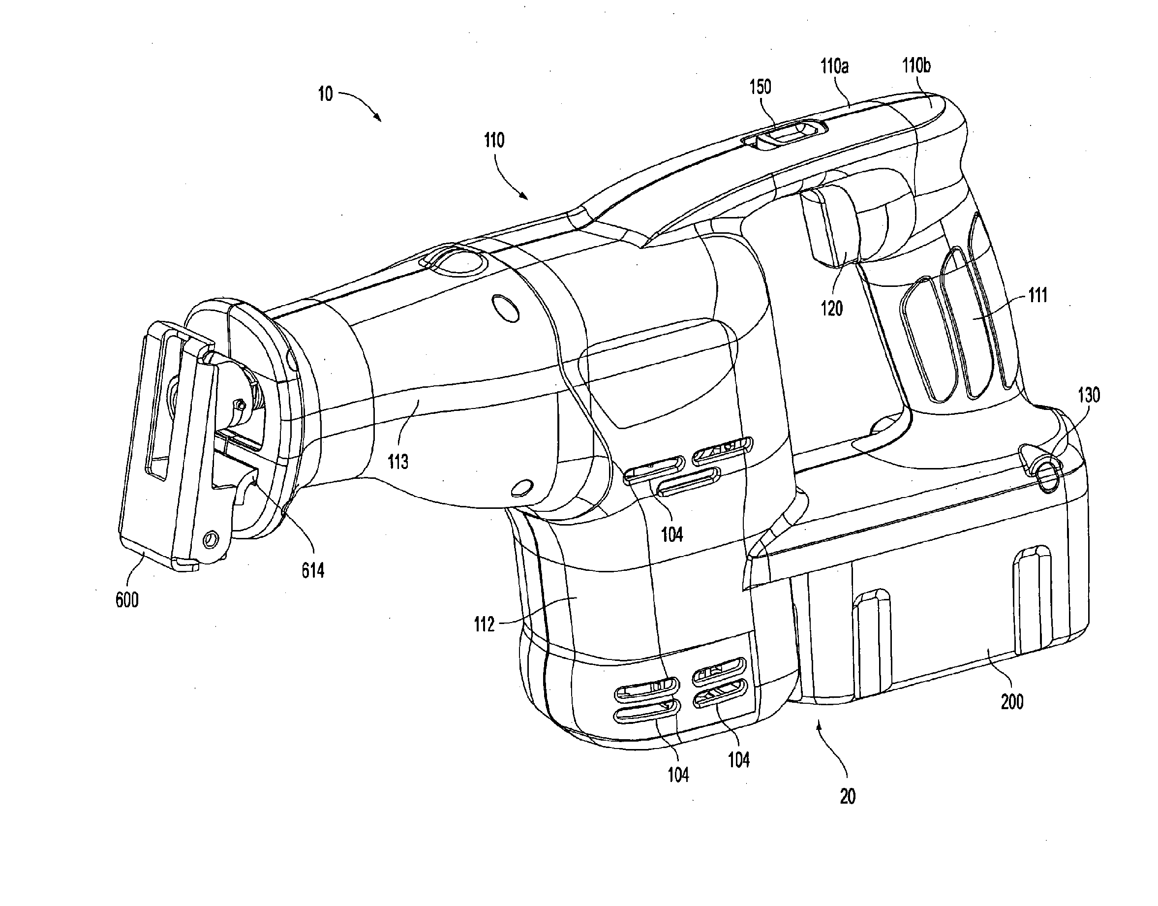 Bearing structure for a reciprocating shaft in a reciprocating saw