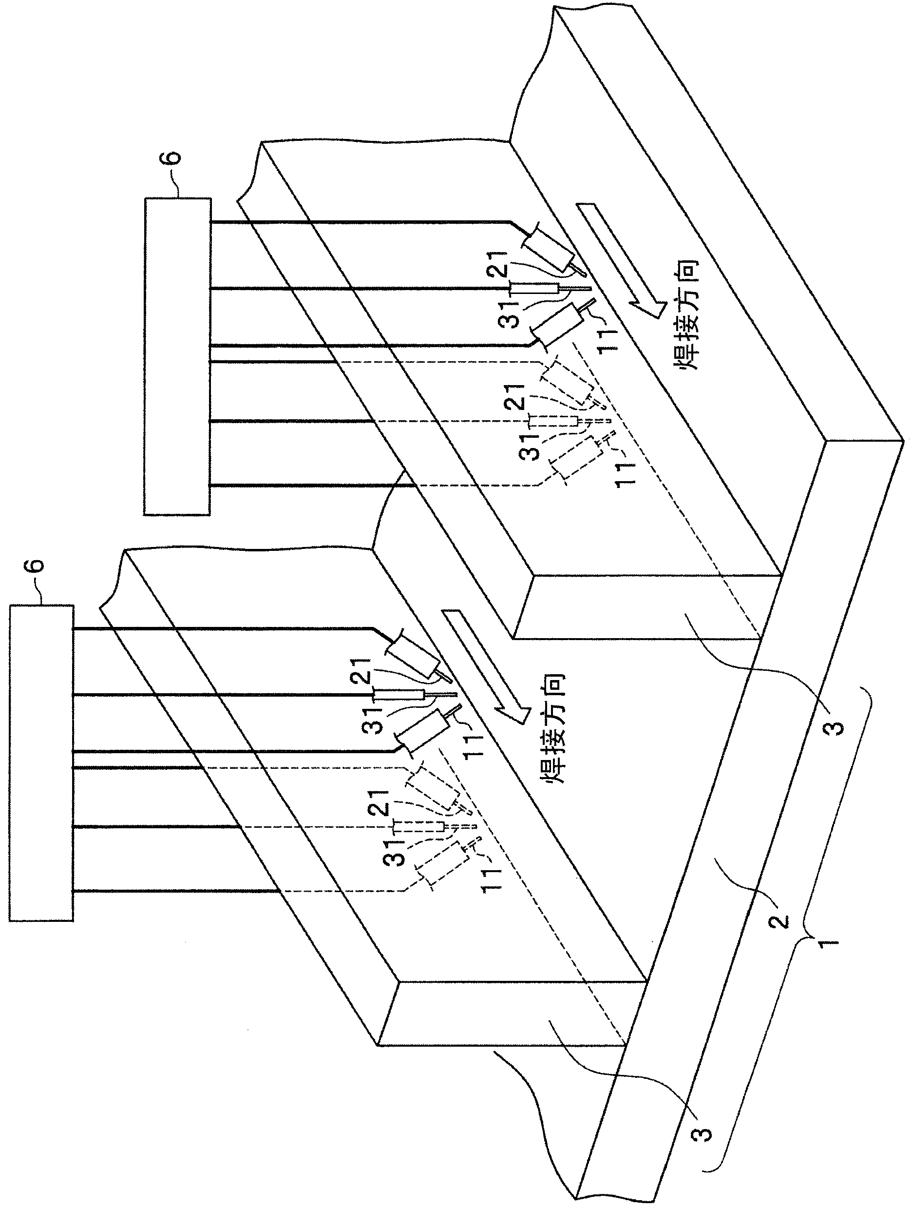 Multielectrode gas-shield arc welding method and device