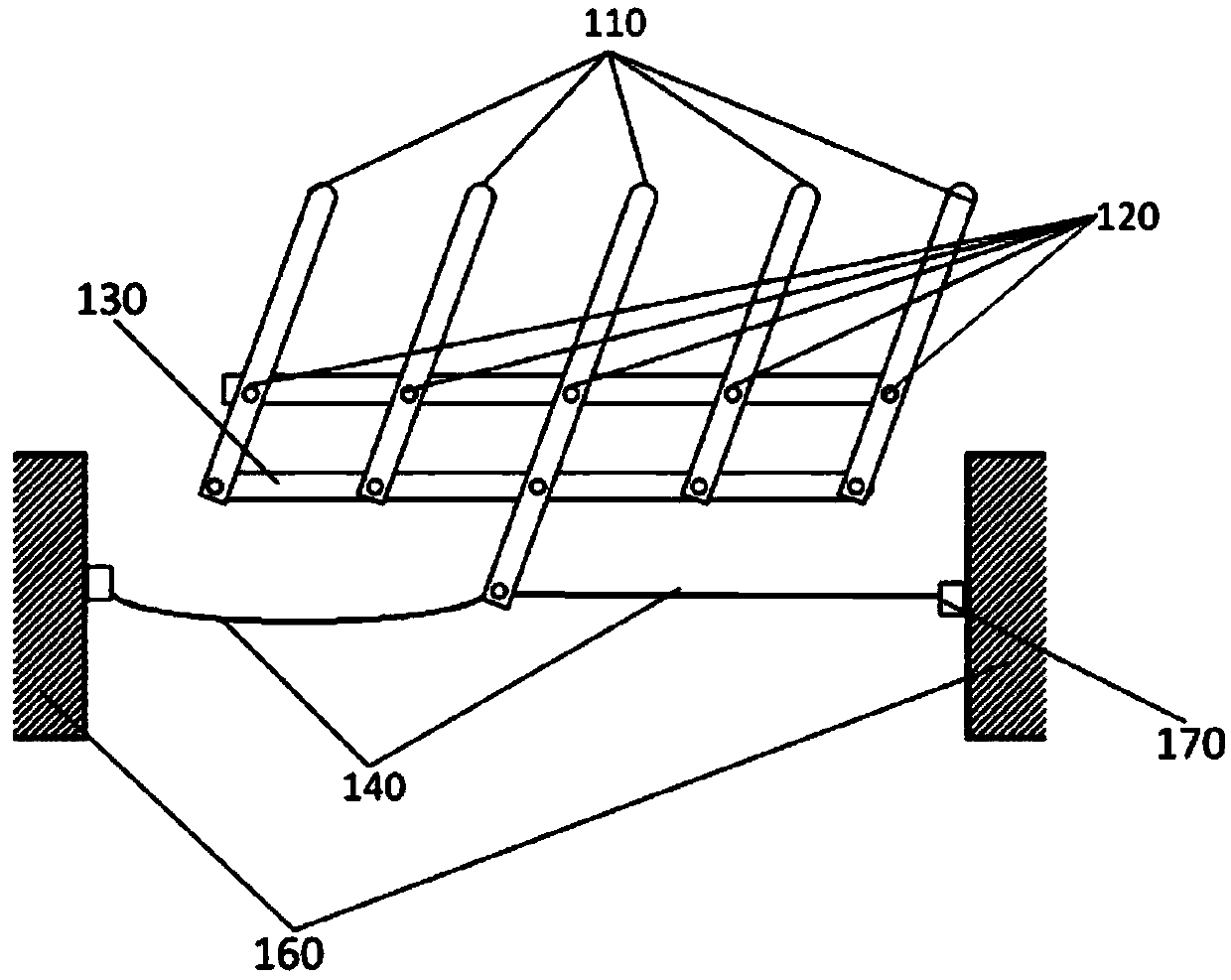 A vehicle-mounted air conditioner sweeping device driven by electronically controlled shape memory alloy