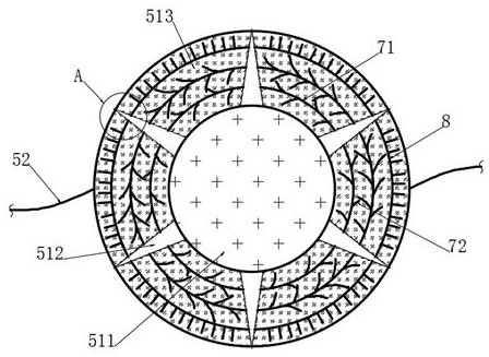 Double-layer inward-retreating type printing and dyeing waste gas treatment equipment