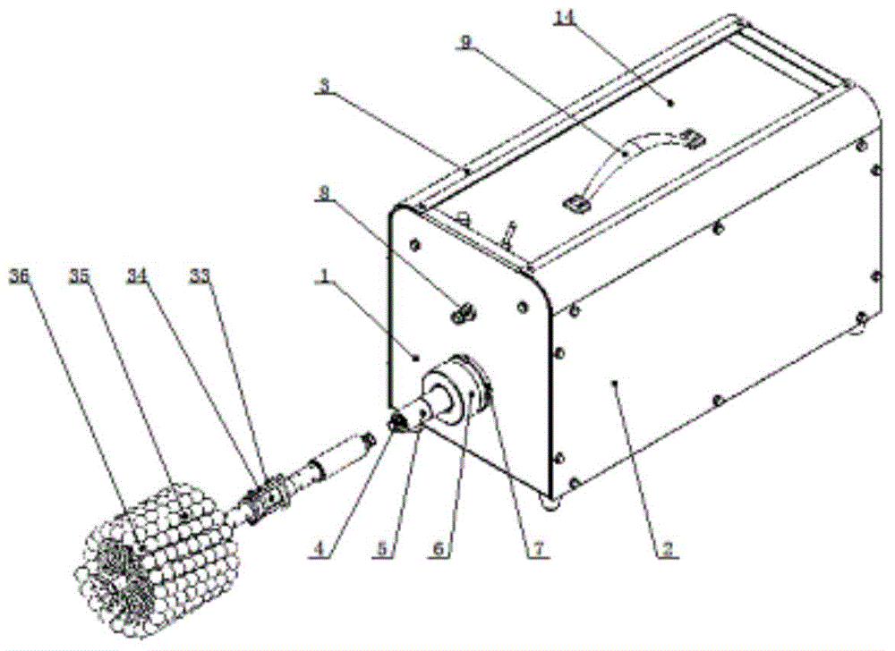 Portable dry-wet dual-purpose smoothbore pipe and line bore pipe inner surface wiping and cleaning device