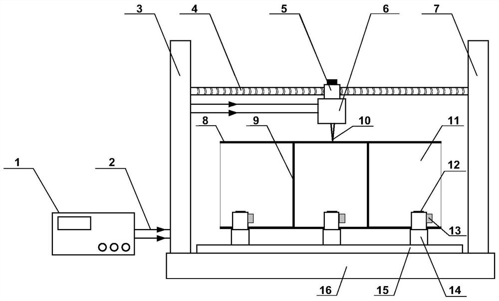 Laser shock peening device and method for welding seam part of spaceflight propellant storage tank