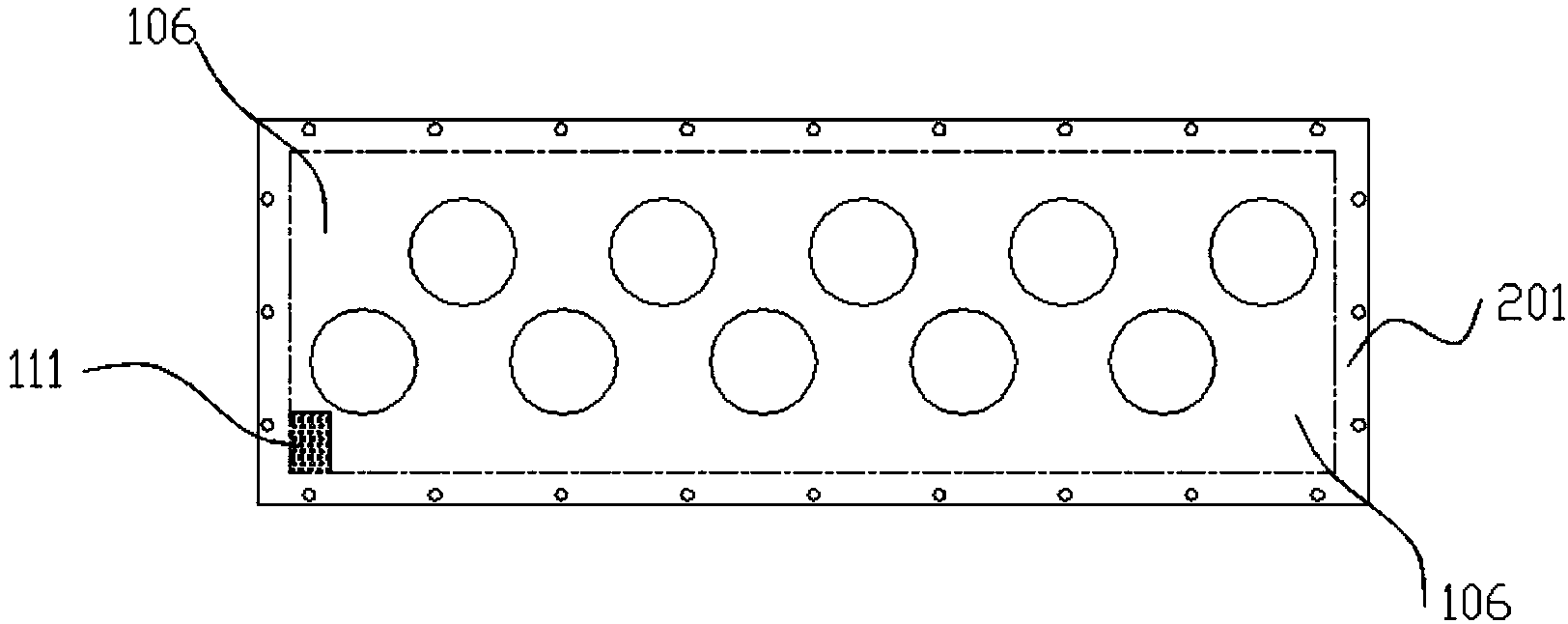 Multi-row synthetic tow cooling system