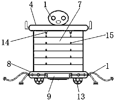 Bottom-movable base of robot with de-dusting function