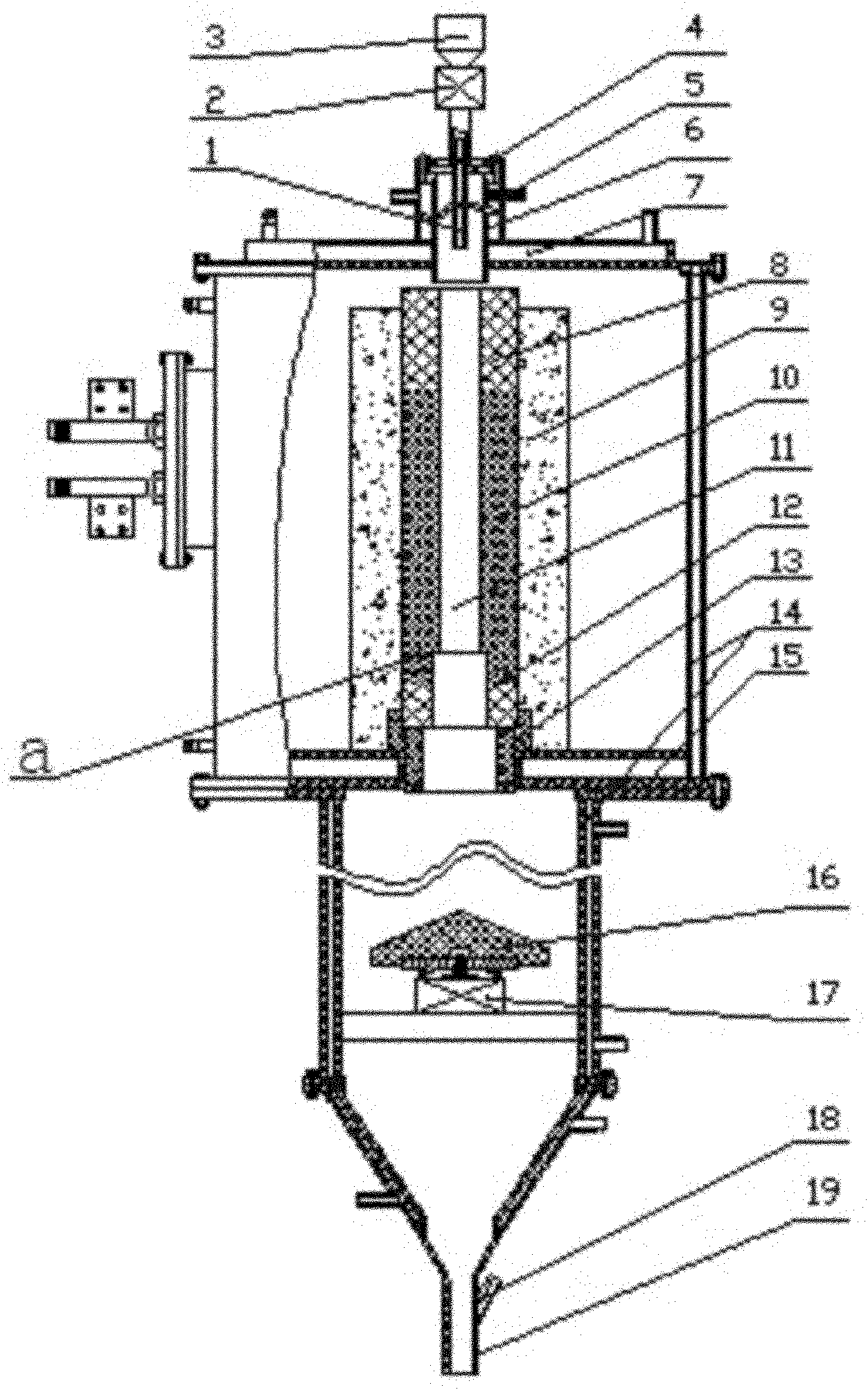 Vertical superhigh-temperature continuous balling furnace