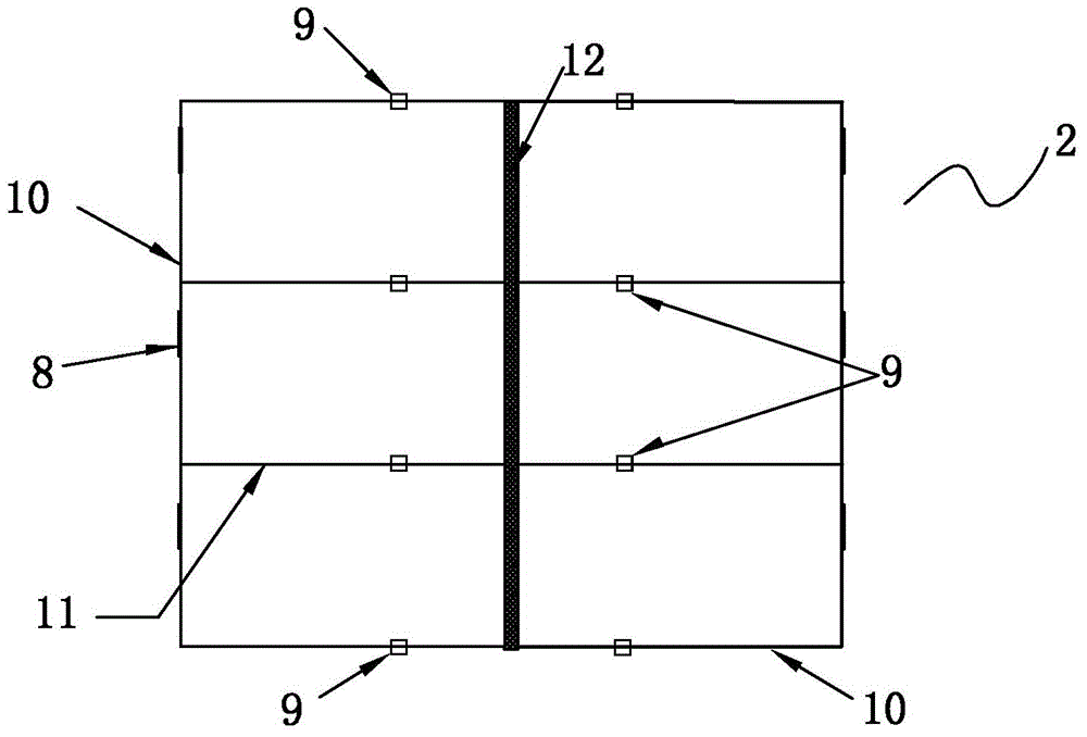 Hoisting and conveying square bucket for building construction and manufacturing method thereof