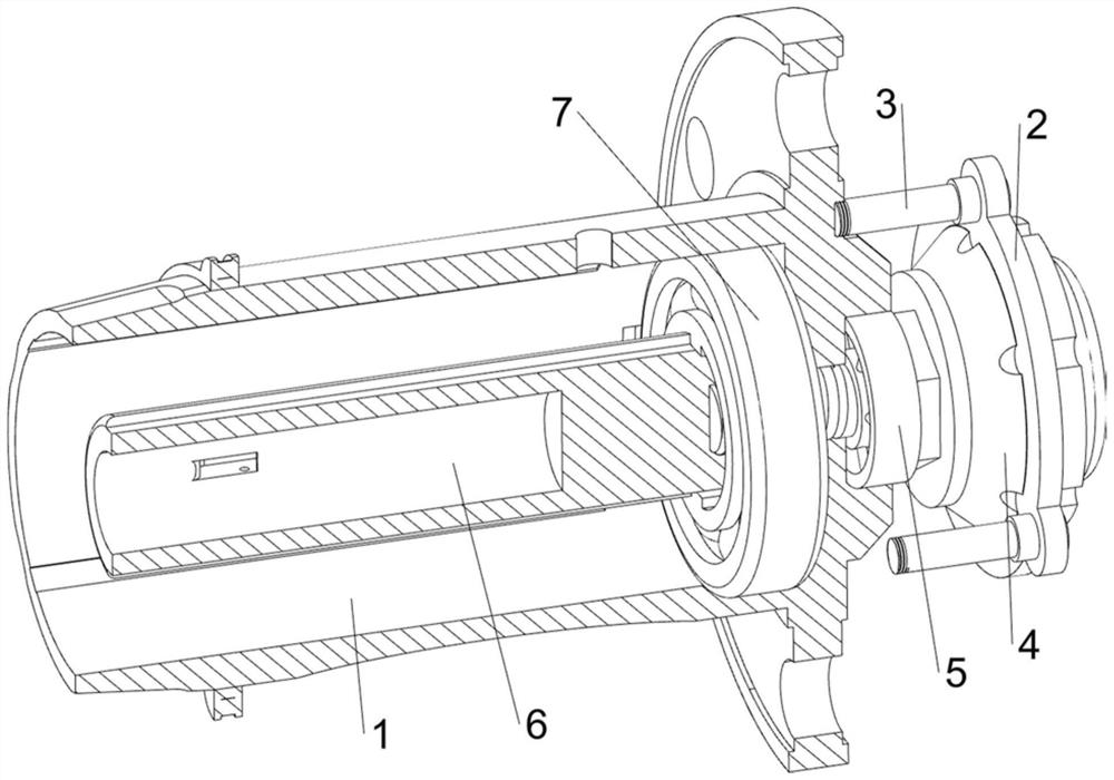 Main shaft capable of electromagnetically adjusting pre-tightening force of bearing