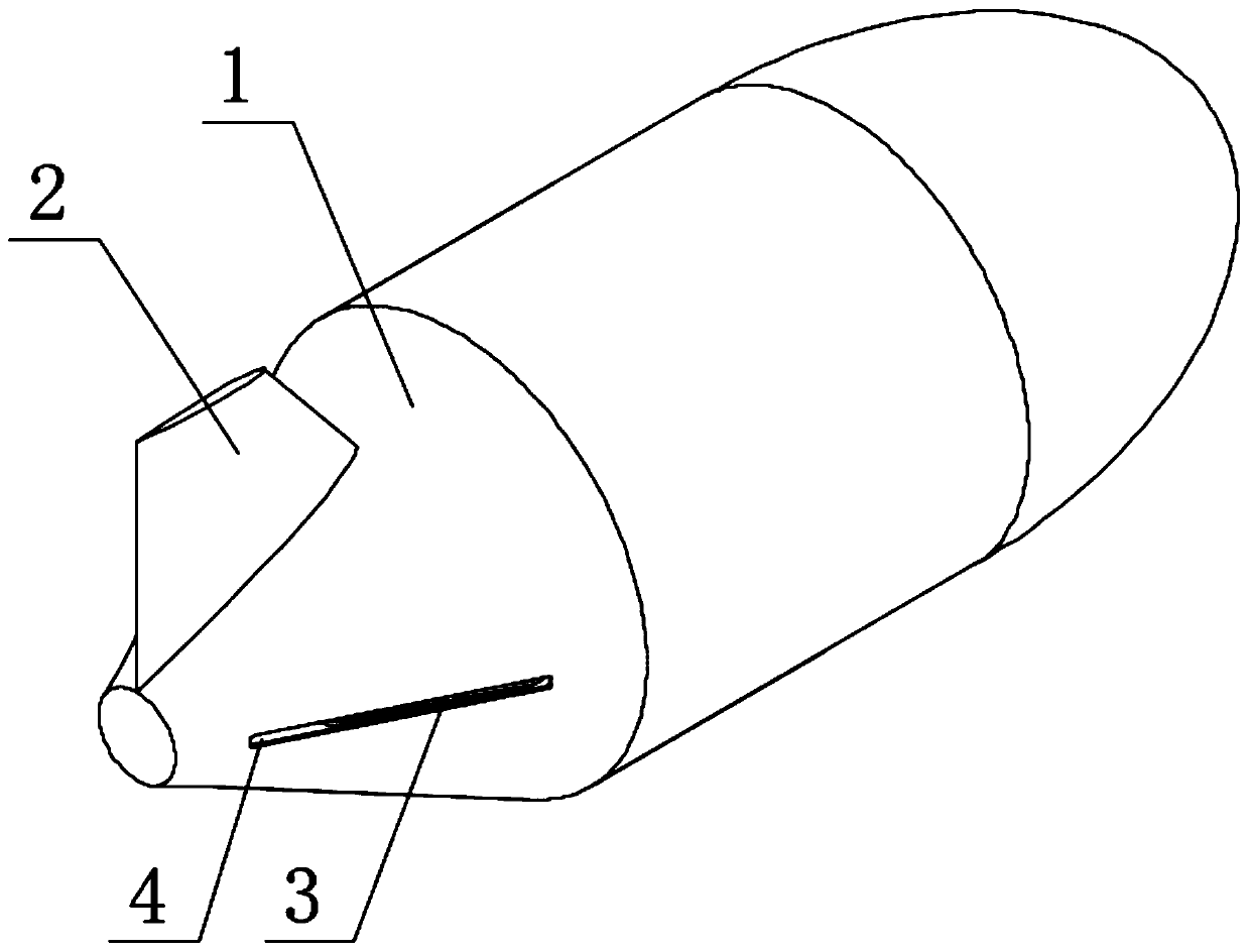 Deep sea manned submersible synchronous folding horizontal stabilizer