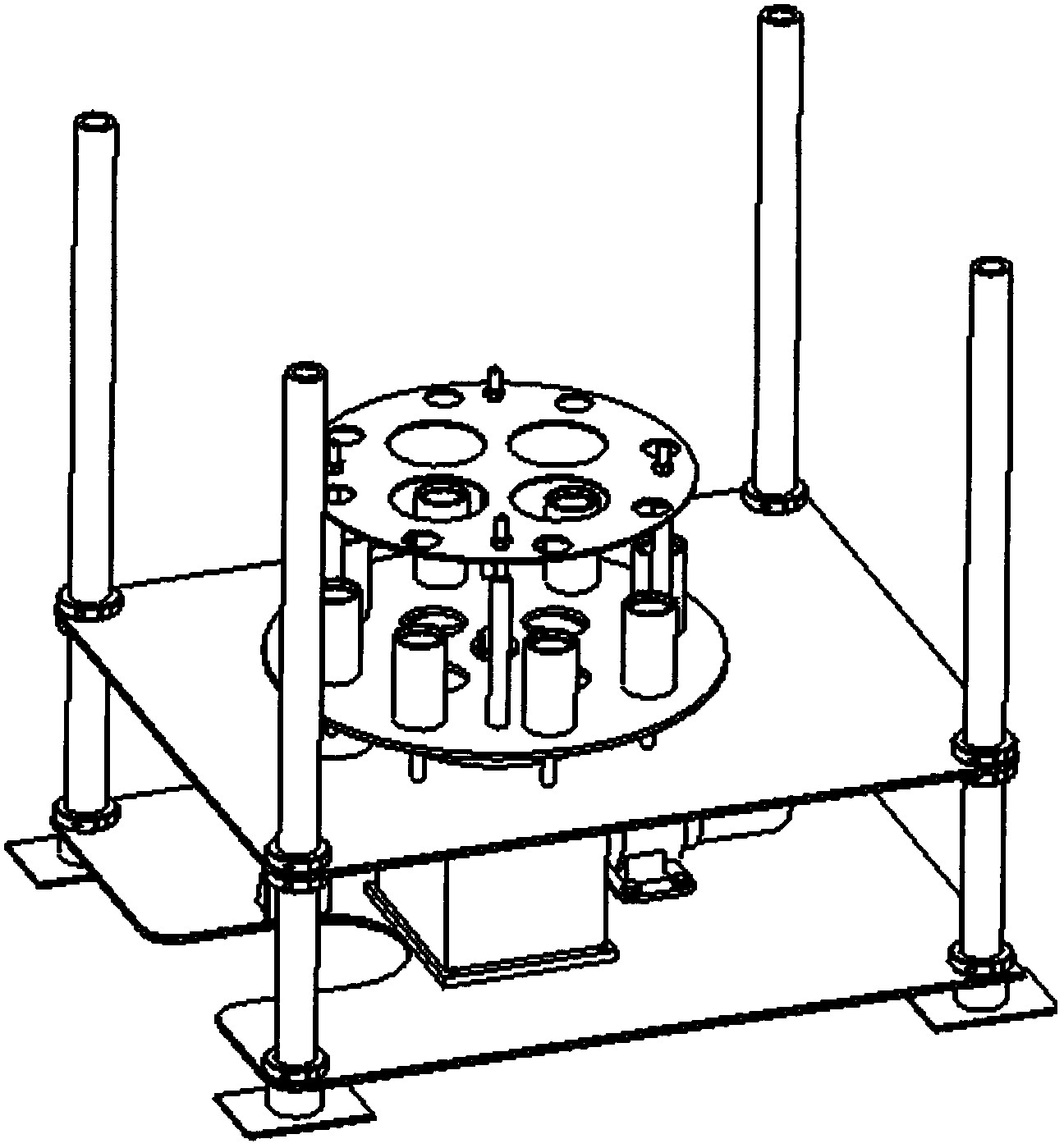 Rotation indexing table for encapsulation and package of cylindrical cylinder