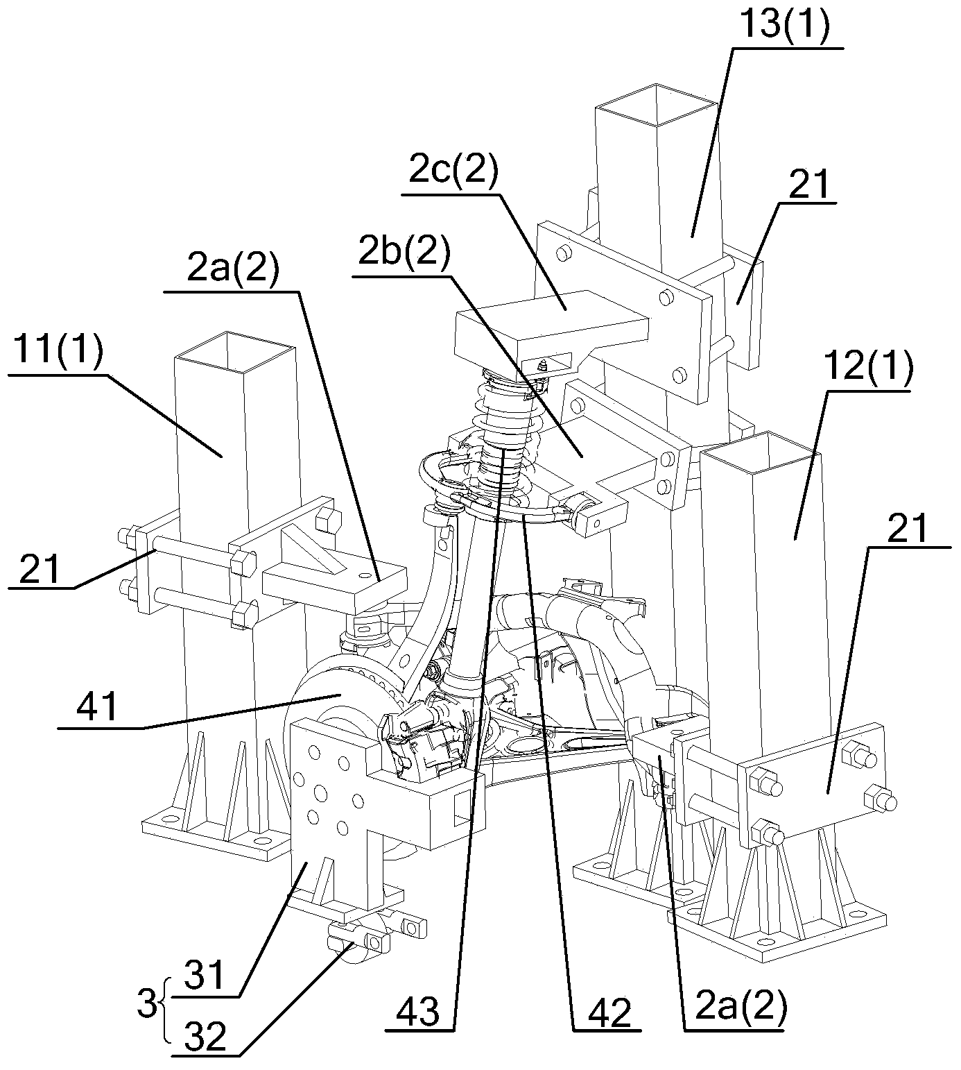 Automotive suspension test bed