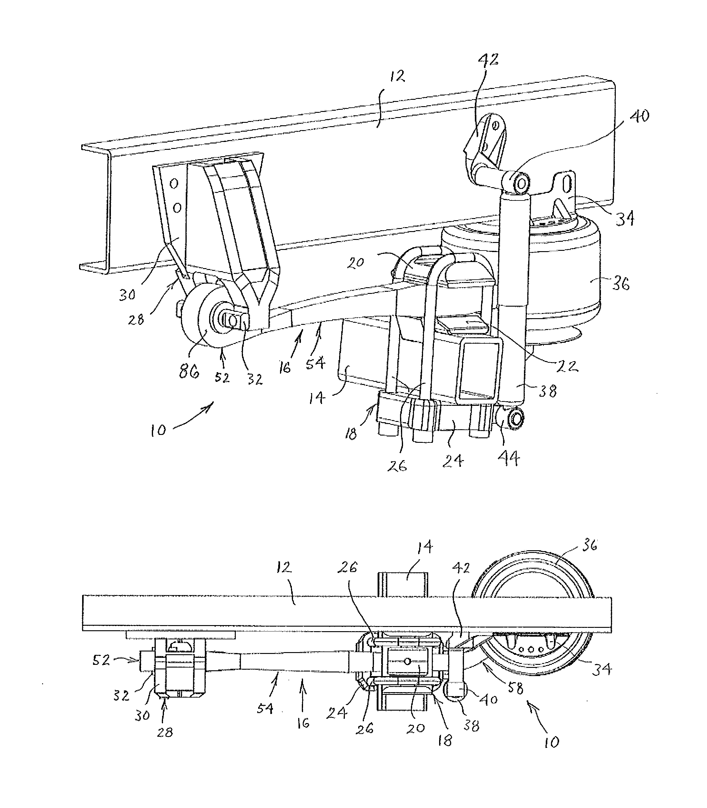 Multi-tapered suspension component