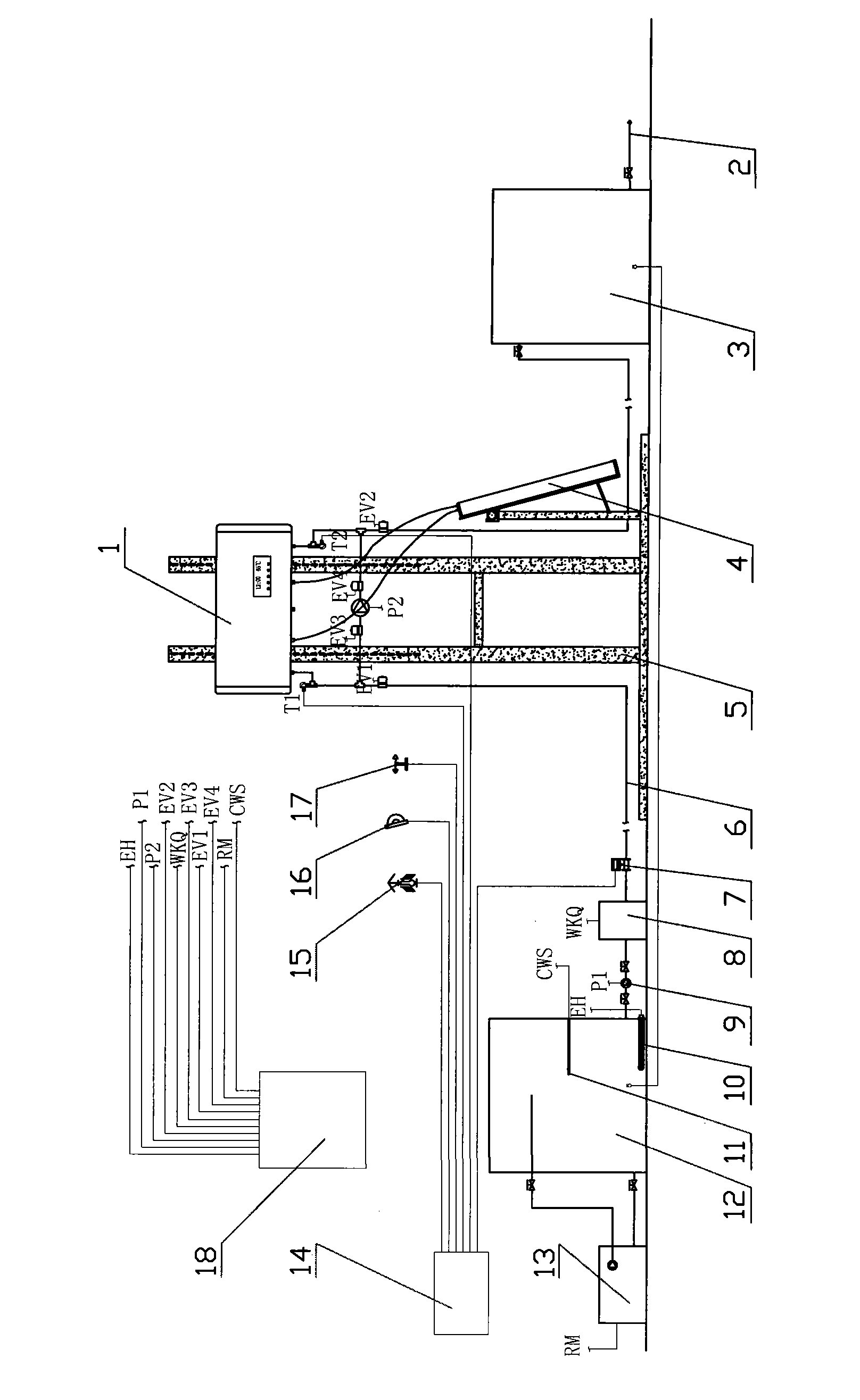 Thermal performance detection system and method for balcony wall-mounted solar water heater