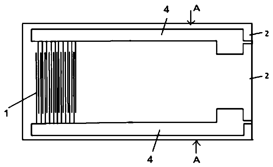 High temperature-resistant interdigital electrode for protecting outer surfaces of glass glazes and preparation method and application thereof