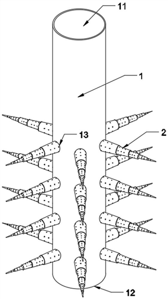 Uplift cast-in-place pile for reinforcing seabed and construction method thereof