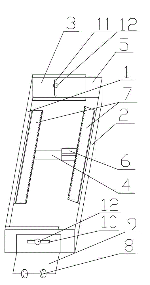 Sliding block type slide cleaning device