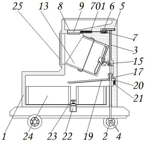 Transportation device with synchronous grain size screening function for Granular grain harvesting