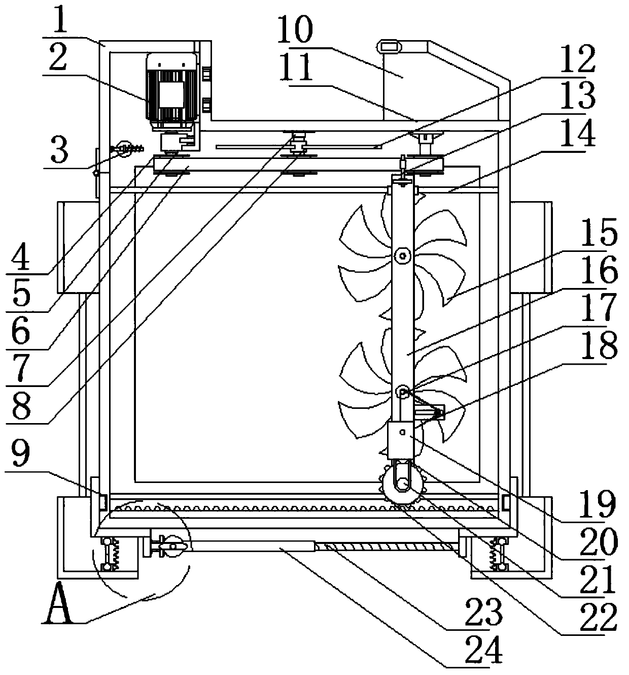 Computer case which can efficiently dissipate heat and is excellent in protection performance