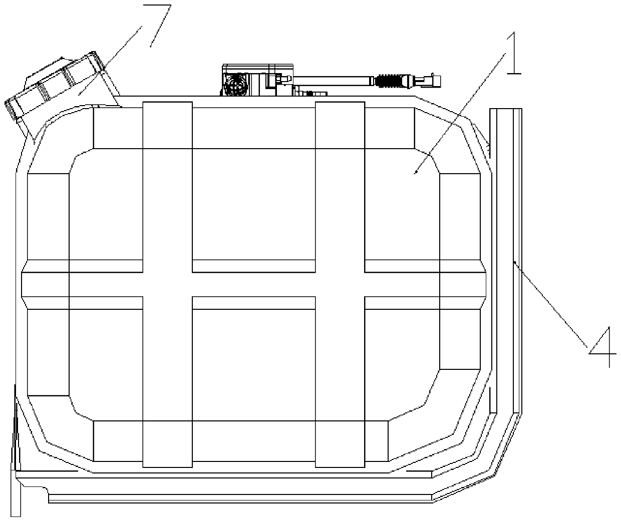 Integrated structure of fuel tank and urea tank, material and process