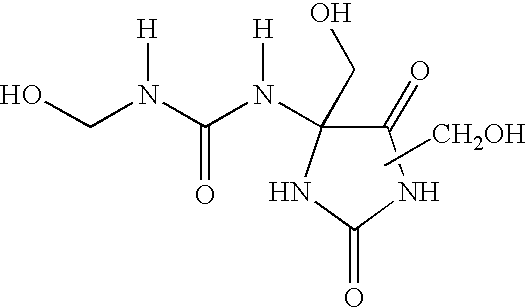 Long-lasting antimicrobial reaction product of allantoin and formaldehyde containing a low level of free formaldehyde