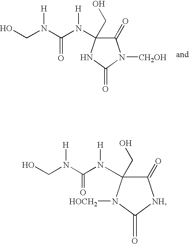 Long-lasting antimicrobial reaction product of allantoin and formaldehyde containing a low level of free formaldehyde